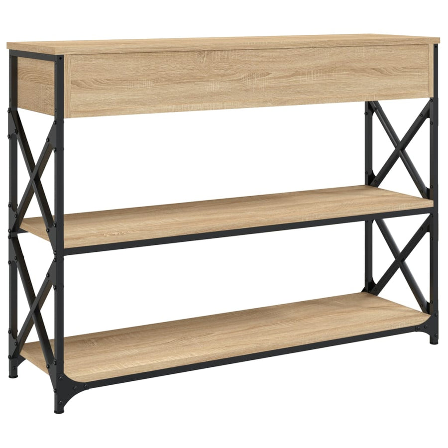 Wandtafel 100X28X75 Cm Bewerkt Hout Sonoma Eikenkleurig 100 x 28 x 75 cm