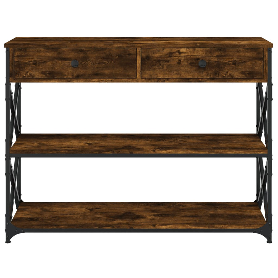 Wandtafel 100X28X75 Cm Bewerkt Hout Kleurig Gerookt eiken