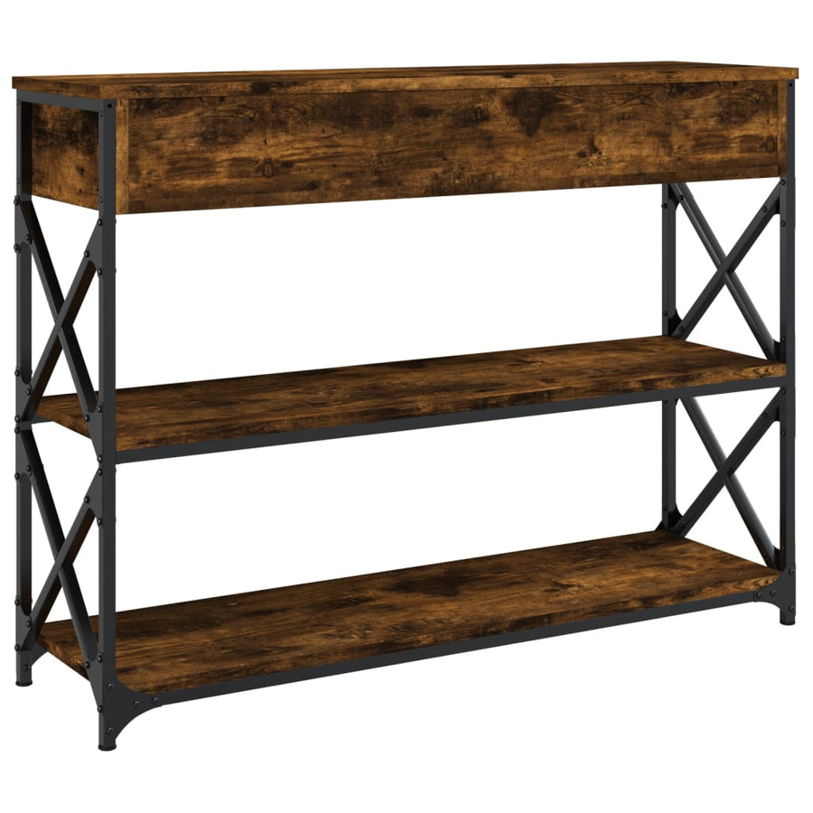Wandtafel 100X28X75 Cm Bewerkt Hout Kleurig Gerookt eiken