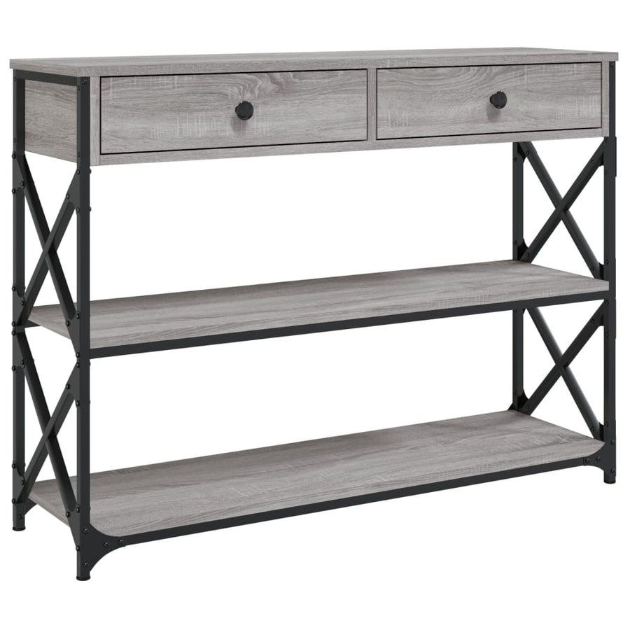 Wandtafel Bewerkt Hout Eikenkleurig 100 x 28 x 75 cm Grijs sonoma