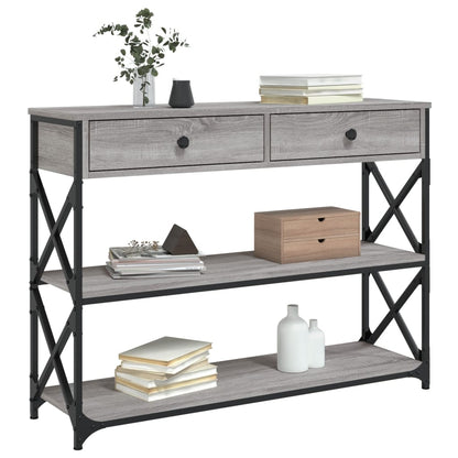 Wandtafel Bewerkt Hout Eikenkleurig 100 x 28 x 75 cm Grijs sonoma