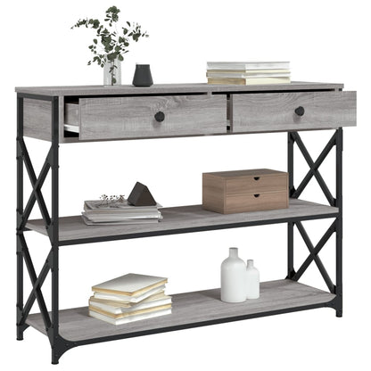 Wandtafel Bewerkt Hout Eikenkleurig 100 x 28 x 75 cm Grijs sonoma