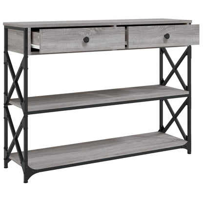 Wandtafel Bewerkt Hout Eikenkleurig 100 x 28 x 75 cm Grijs sonoma