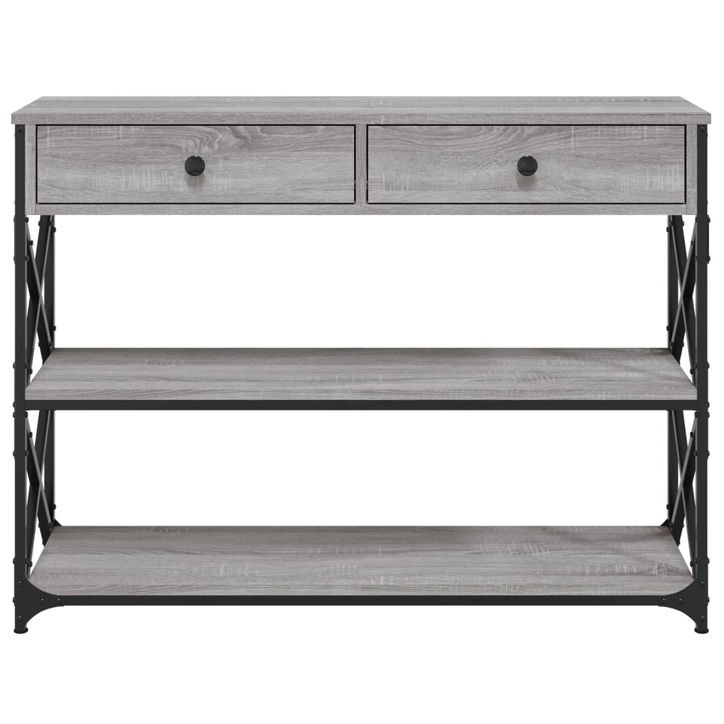 Wandtafel Bewerkt Hout Eikenkleurig 100 x 28 x 75 cm Grijs sonoma