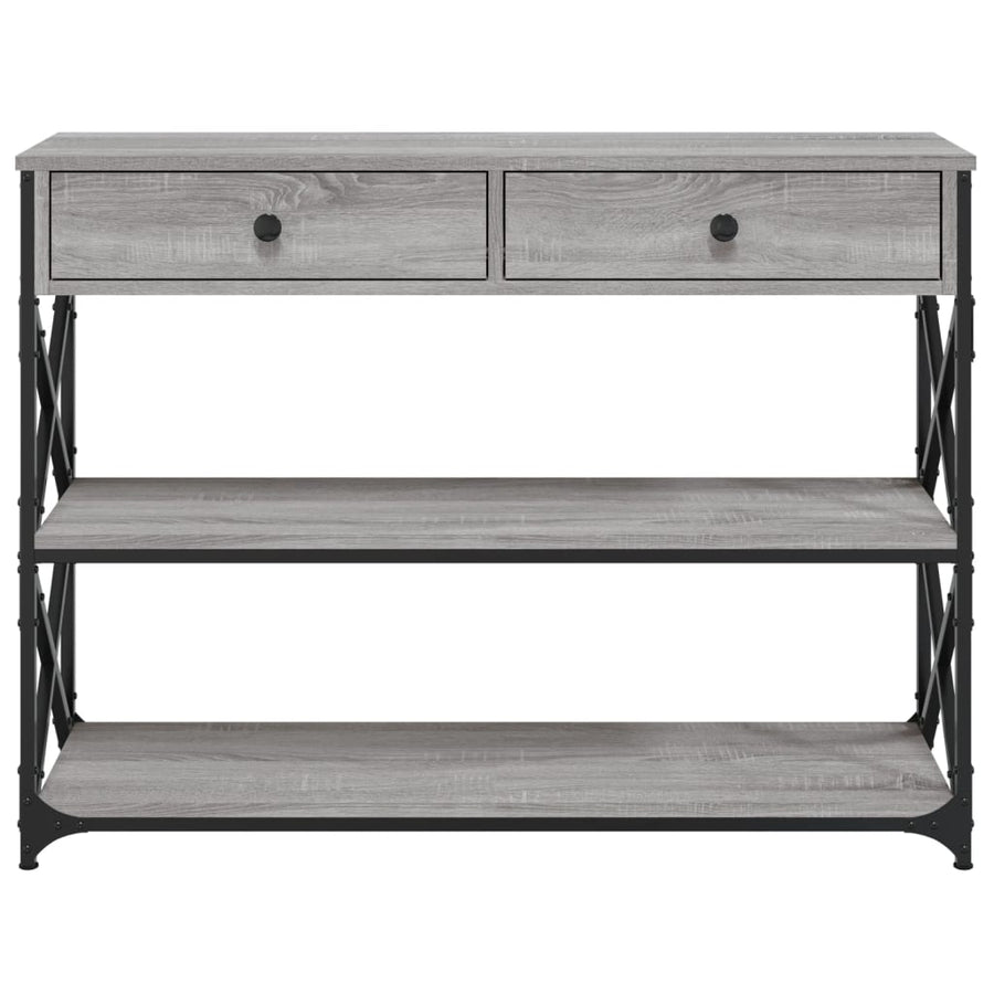 Wandtafel Bewerkt Hout Eikenkleurig 100 x 28 x 75 cm Grijs sonoma