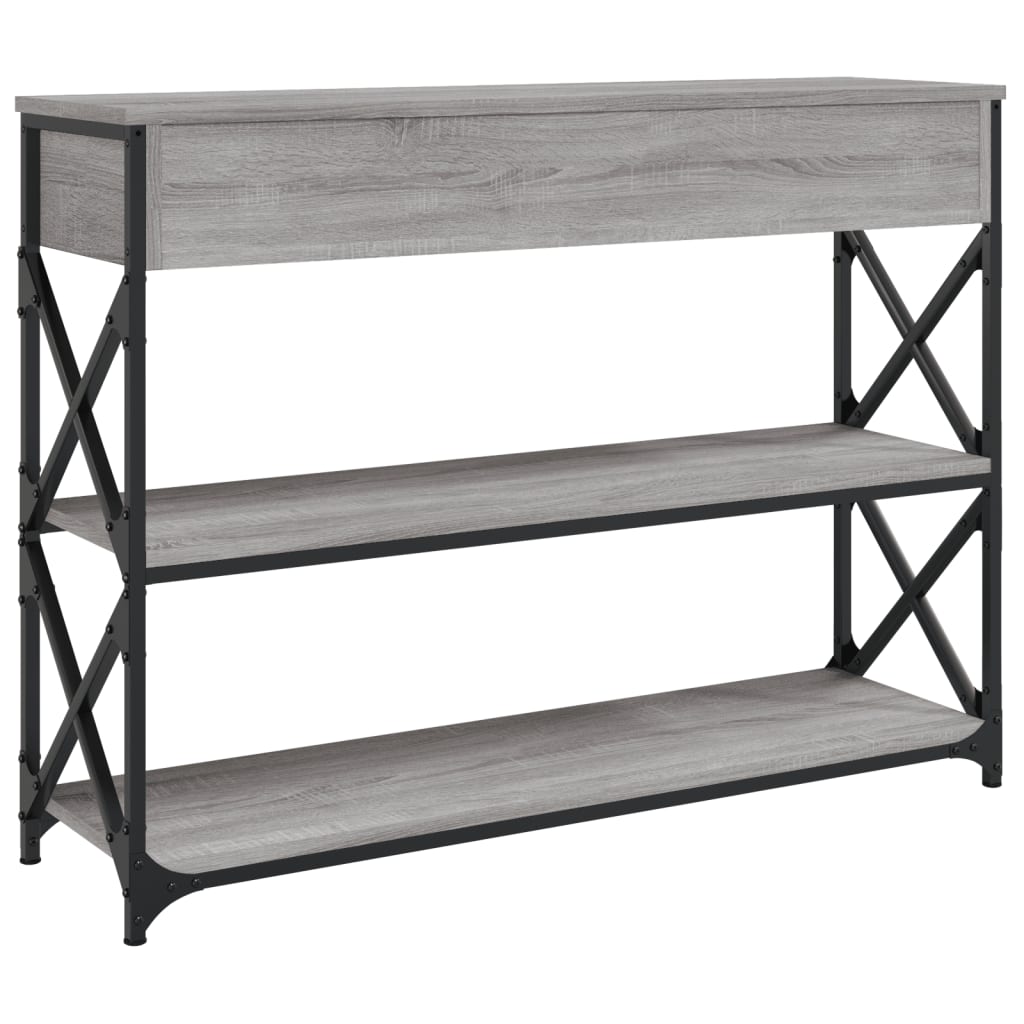 Wandtafel Bewerkt Hout Eikenkleurig 100 x 28 x 75 cm Grijs sonoma