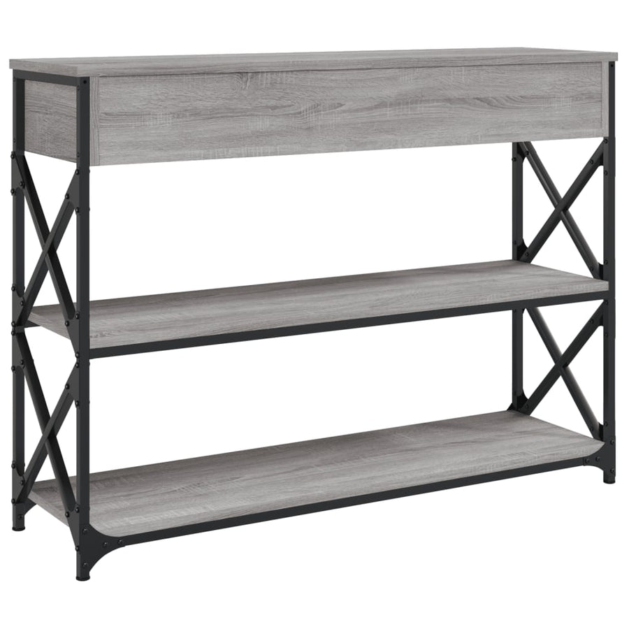 Wandtafel Bewerkt Hout Eikenkleurig 100 x 28 x 75 cm Grijs sonoma