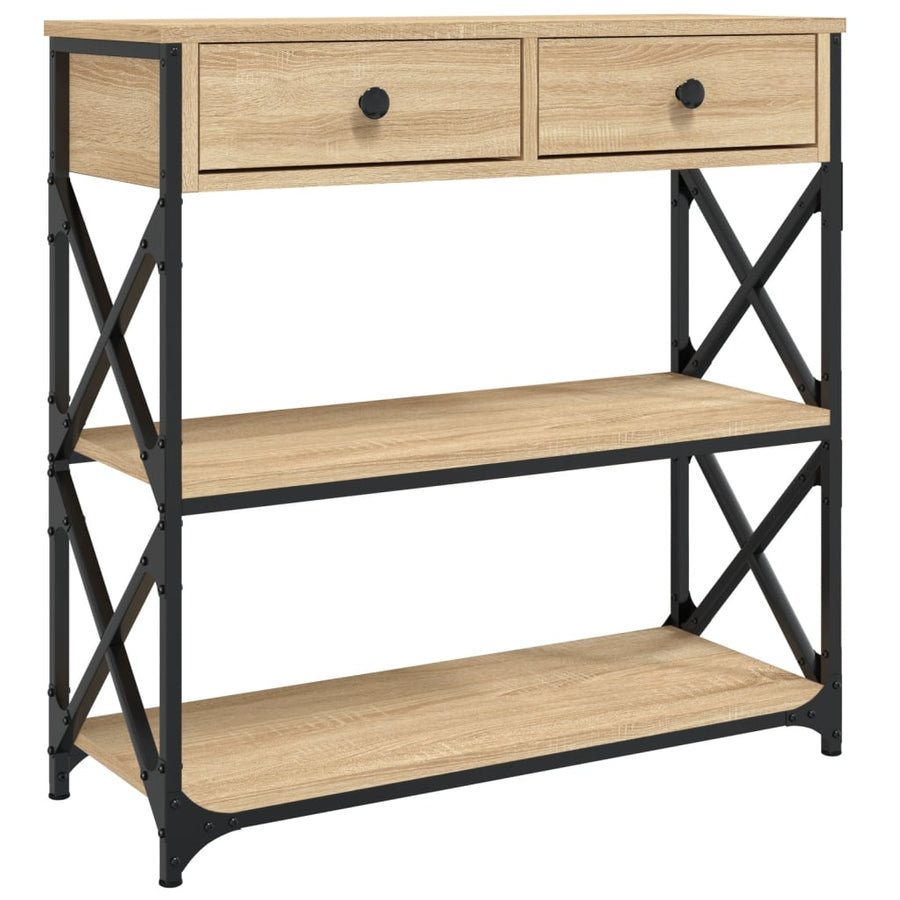Wandtafel 75X28X75 Cm Bewerkt Hout Sonoma Eikenkleurig
