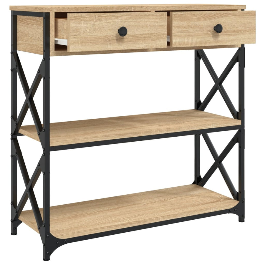 Wandtafel 75X28X75 Cm Bewerkt Hout Sonoma Eikenkleurig