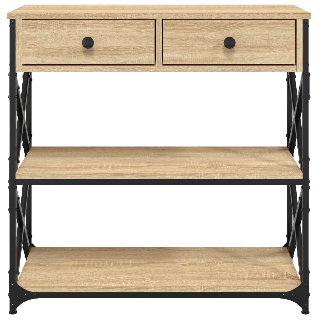 Wandtafel 75X28X75 Cm Bewerkt Hout Sonoma Eikenkleurig