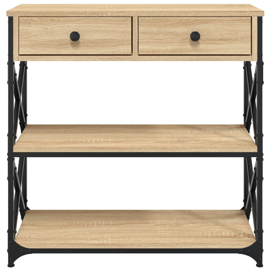 Wandtafel 75X28X75 Cm Bewerkt Hout Sonoma Eikenkleurig