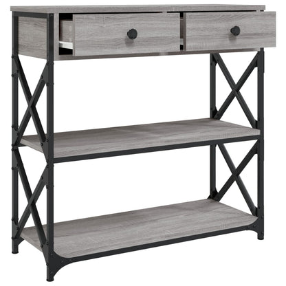 Wandtafel Bewerkt Hout Eikenkleurig 1 75 x 28 x 75 cm Grijs sonoma