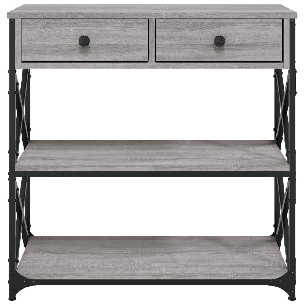 Wandtafel Bewerkt Hout Eikenkleurig 1 75 x 28 x 75 cm Grijs sonoma