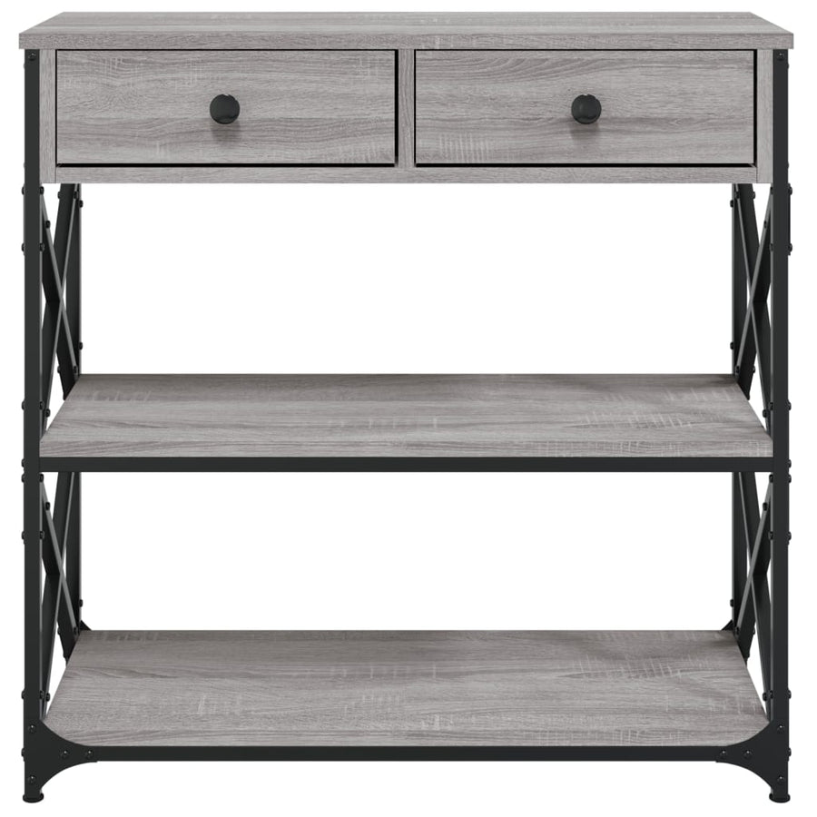 Wandtafel Bewerkt Hout Eikenkleurig 1 75 x 28 x 75 cm Grijs sonoma