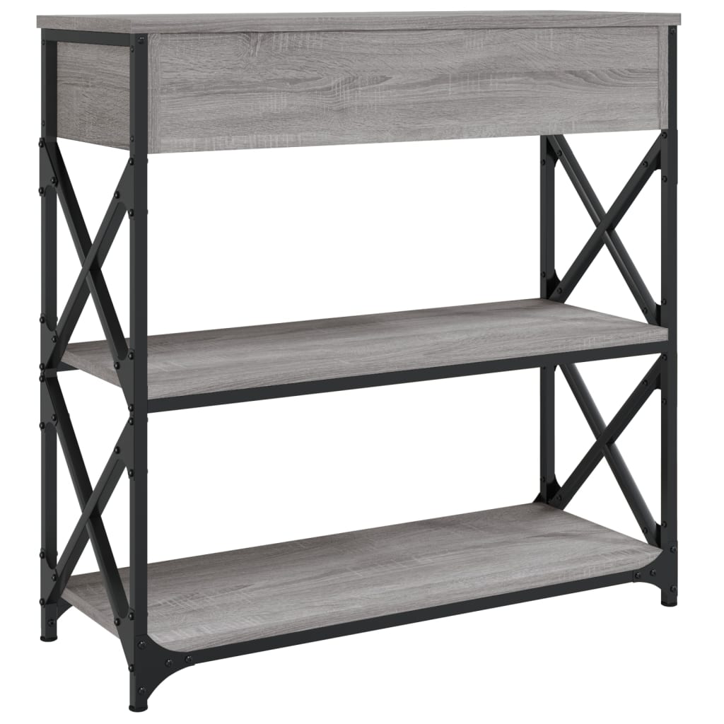 Wandtafel Bewerkt Hout Eikenkleurig 1 75 x 28 x 75 cm Grijs sonoma
