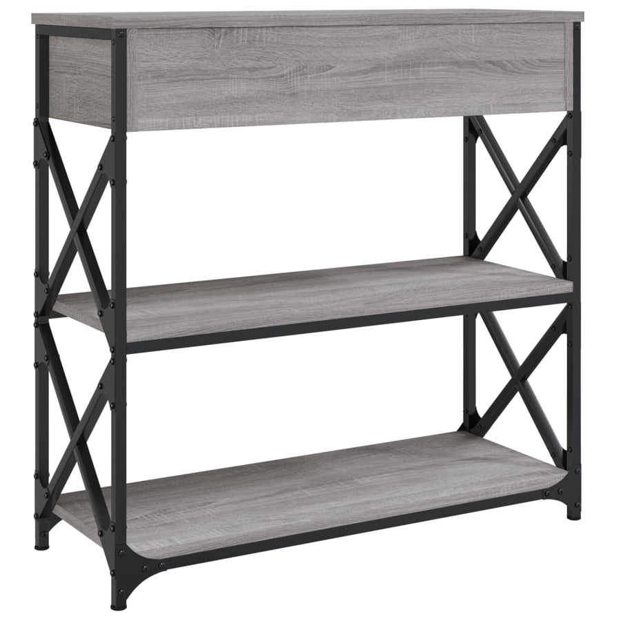 Wandtafel Bewerkt Hout Eikenkleurig 1 75 x 28 x 75 cm Grijs sonoma