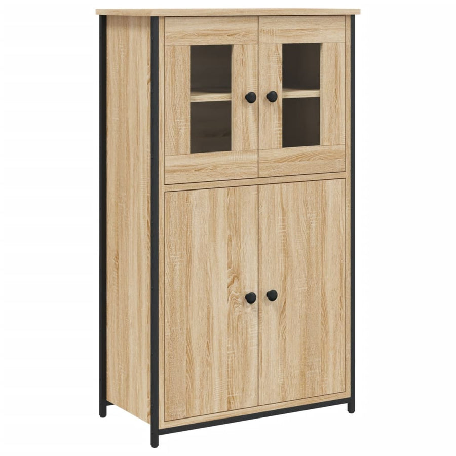 Hoge Kast 62X32X106,5 Cm Bewerkt Hout Sonoma Eikenkleurig