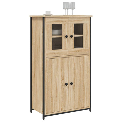 Hoge Kast 62X32X106,5 Cm Bewerkt Hout Sonoma Eikenkleurig