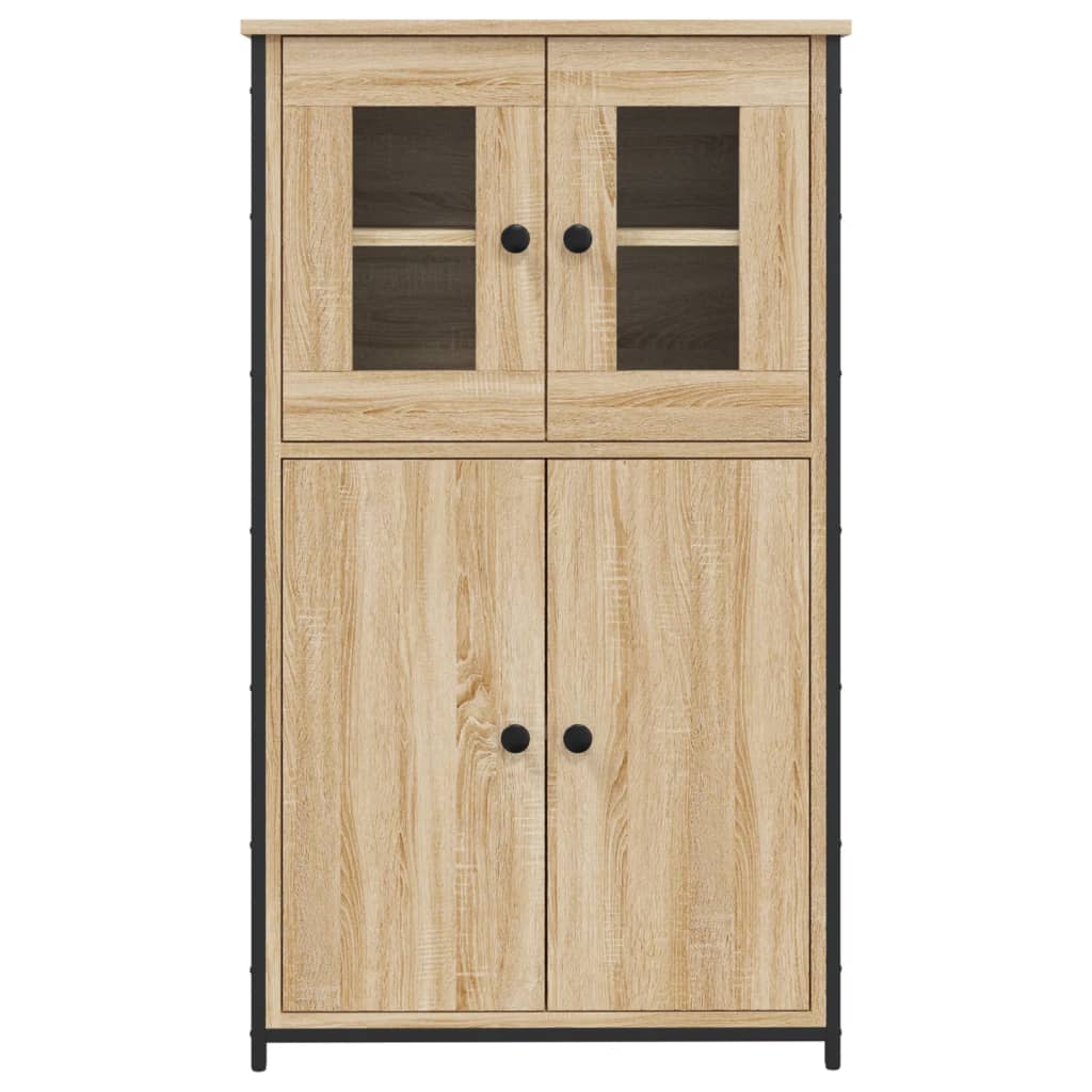Hoge Kast 62X32X106,5 Cm Bewerkt Hout Sonoma Eikenkleurig