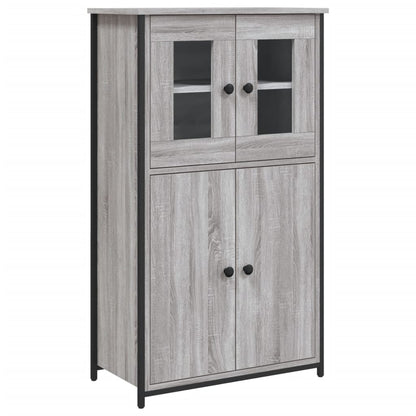 Hoge Kast 62X32X106,5 Cm Bewerkt Hout Grijs Sonoma