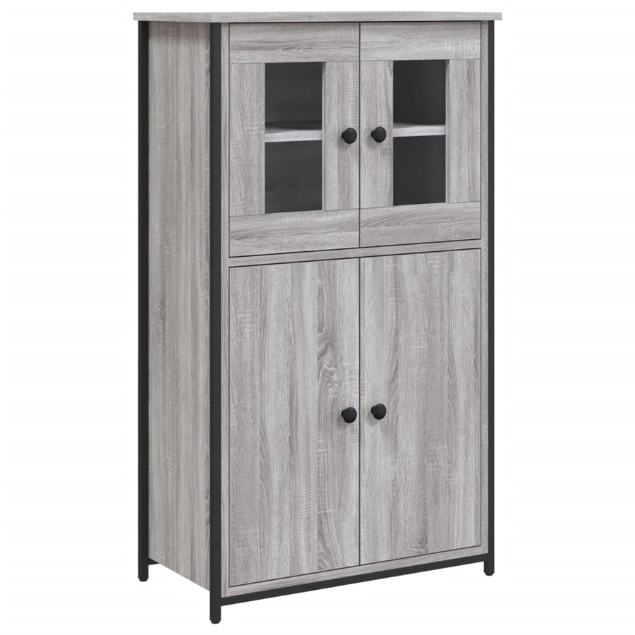 Hoge Kast 62X32X106,5 Cm Bewerkt Hout Grijs Sonoma