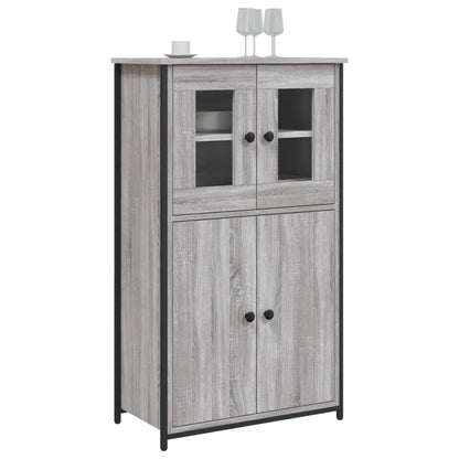 Hoge Kast 62X32X106,5 Cm Bewerkt Hout Grijs Sonoma