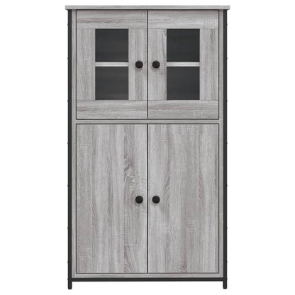 Hoge Kast 62X32X106,5 Cm Bewerkt Hout Grijs Sonoma