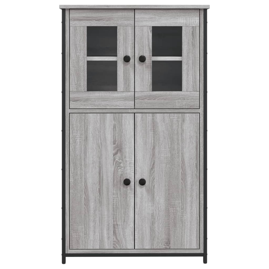 Hoge Kast 62X32X106,5 Cm Bewerkt Hout Grijs Sonoma
