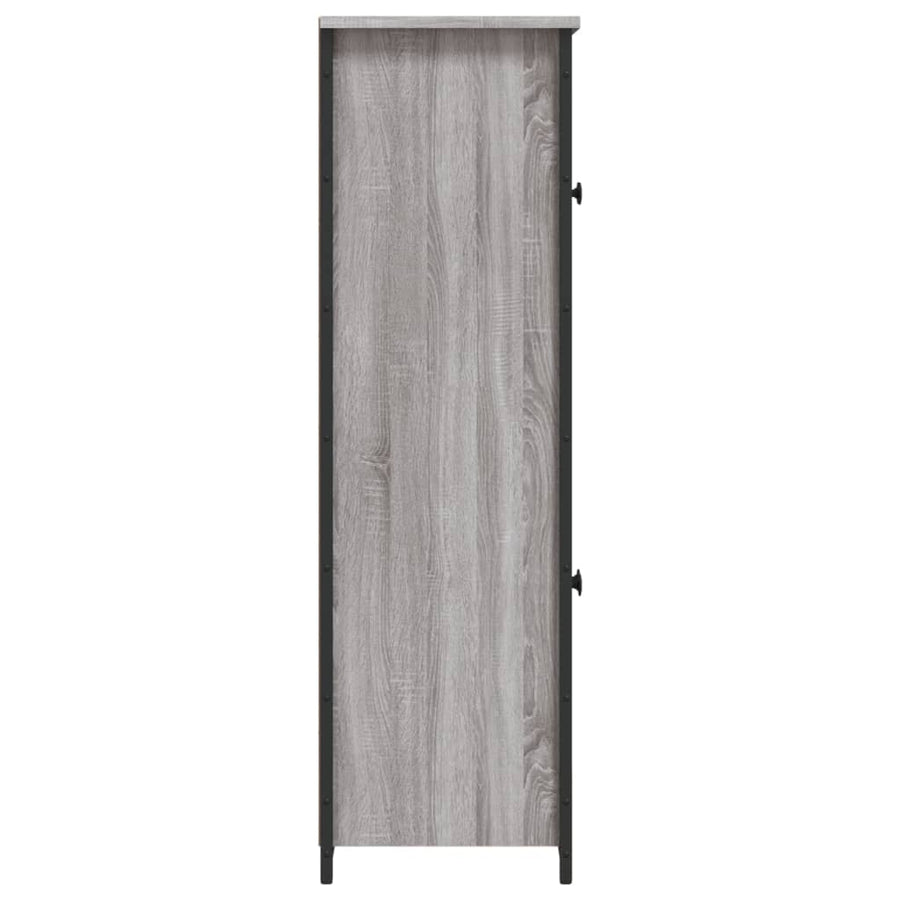 Hoge Kast 62X32X106,5 Cm Bewerkt Hout Grijs Sonoma