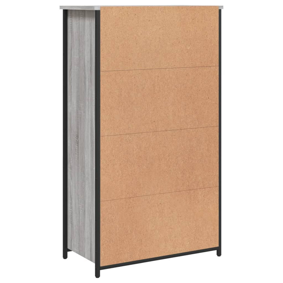 Hoge Kast 62X32X106,5 Cm Bewerkt Hout Grijs Sonoma
