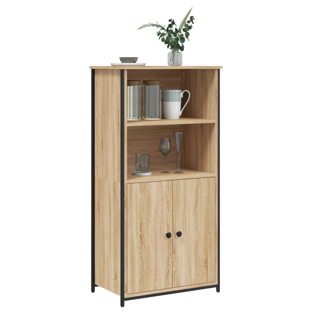 Hoge Kast 62X36X121,5 Cm Bewerkt Hout 62 x 36 x 121.5 cm Sonoma eiken