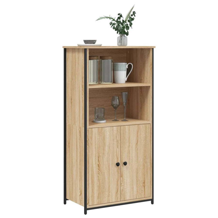 Hoge Kast 62X36X121,5 Cm Bewerkt Hout 62 x 36 x 121.5 cm Sonoma eiken