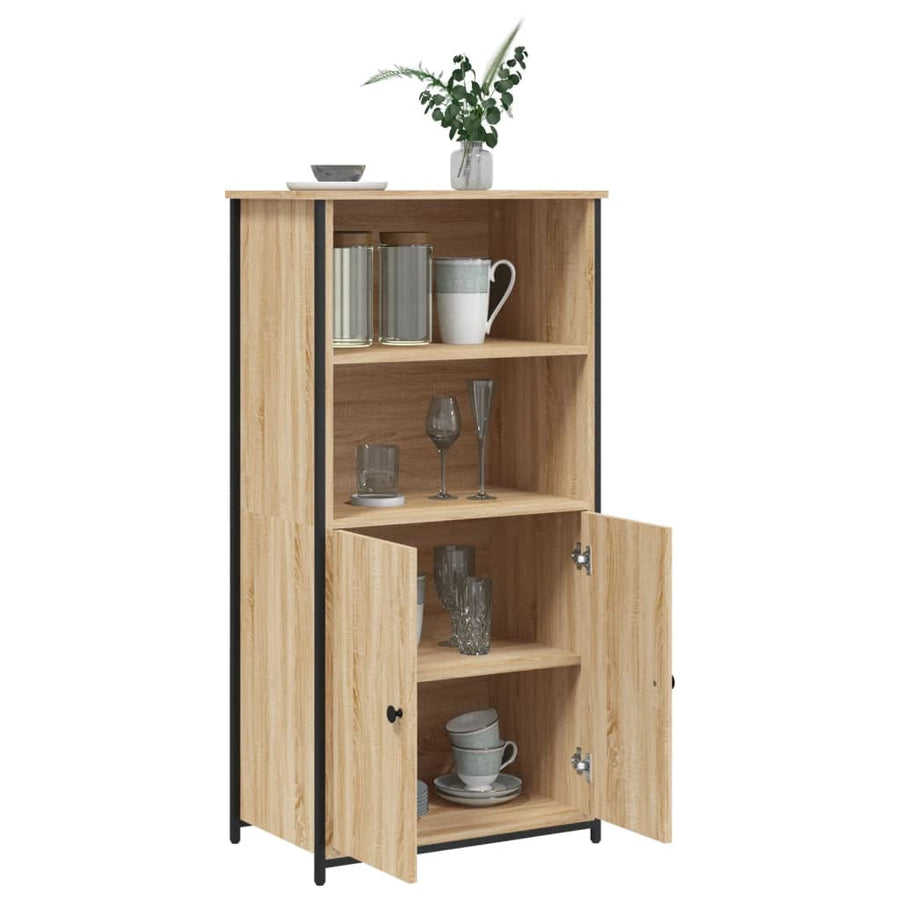 Hoge Kast 62X36X121,5 Cm Bewerkt Hout 62 x 36 x 121.5 cm Sonoma eiken