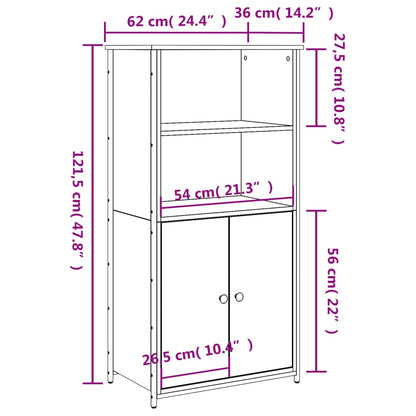 Hoge Kast 62X36X121,5 Cm Bewerkt Hout 62 x 36 x 121.5 cm Sonoma eiken