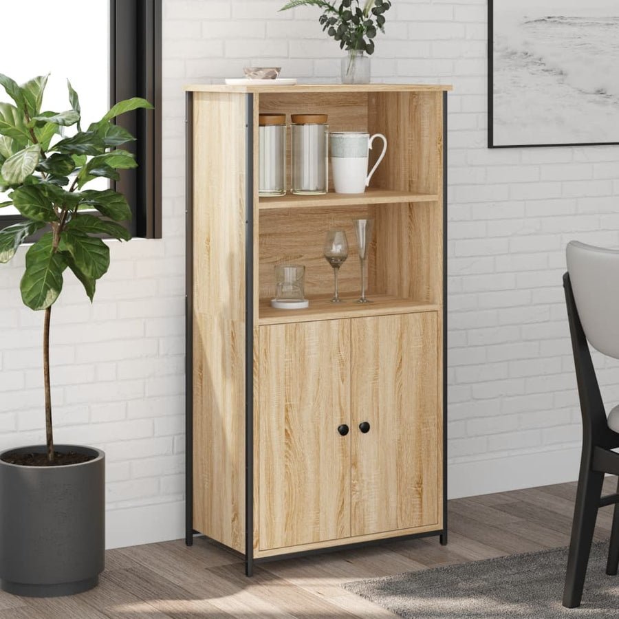 Hoge Kast 62X36X121,5 Cm Bewerkt Hout 62 x 36 x 121.5 cm Sonoma eiken