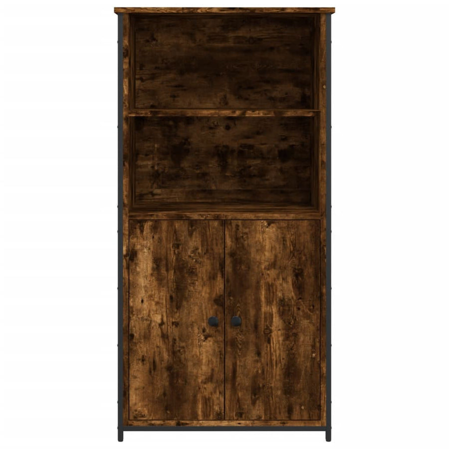 Hoge Kast 62X36X121,5 Cm Bewerkt Hout Gerookt Eikenkleurig