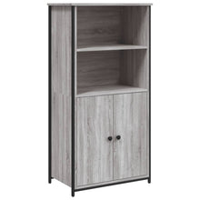 Hoge Kast 62X36X121,5 Cm Bewerkt Hout Grijs Sonoma