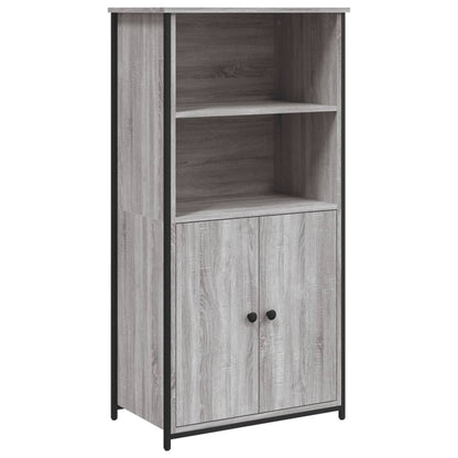 Hoge Kast 62X36X121,5 Cm Bewerkt Hout Grijs Sonoma