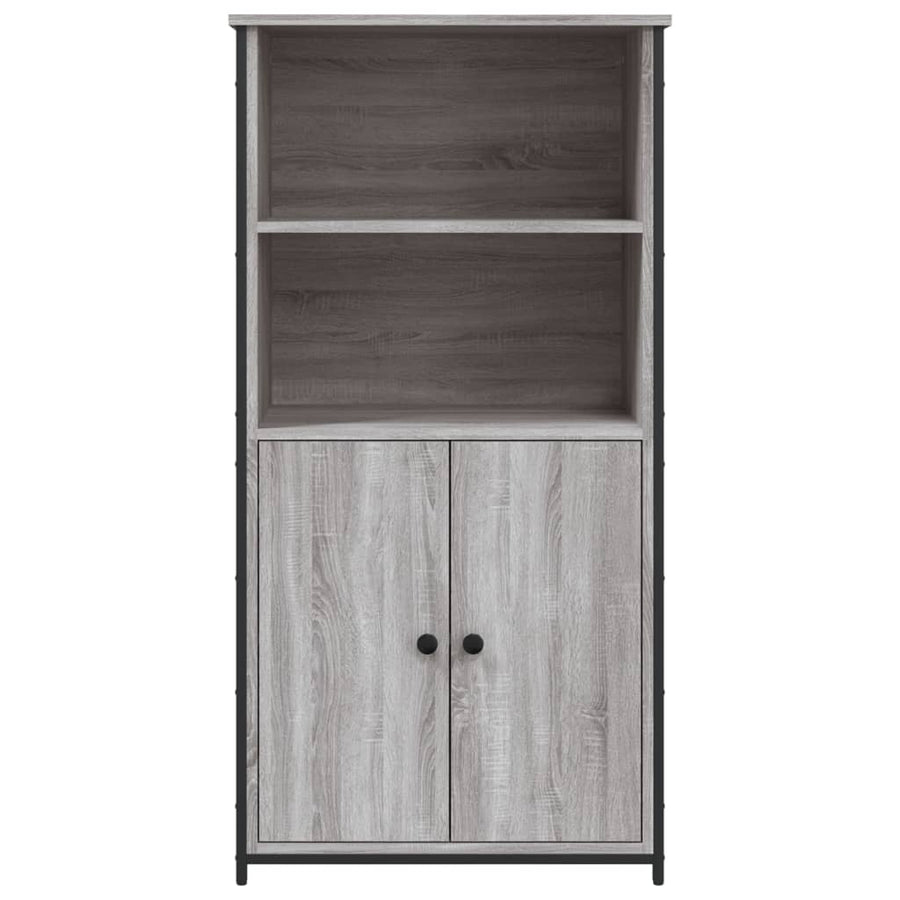 Hoge Kast 62X36X121,5 Cm Bewerkt Hout Grijs Sonoma