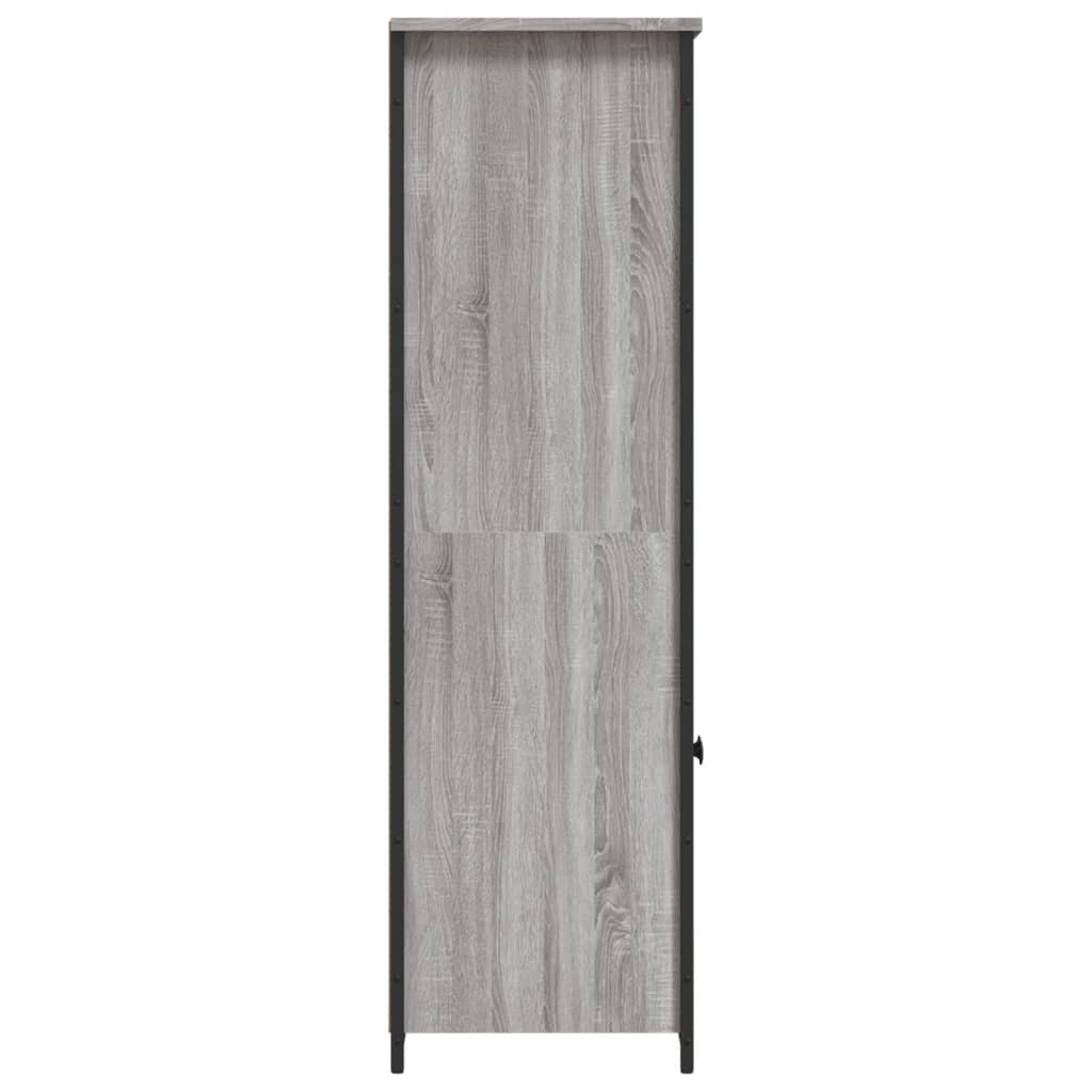 Hoge Kast 62X36X121,5 Cm Bewerkt Hout Grijs Sonoma