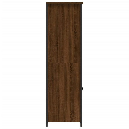 Hoge Kast 62X36X121,5 Cm Bewerkt Hout Bruin Eikenkleur