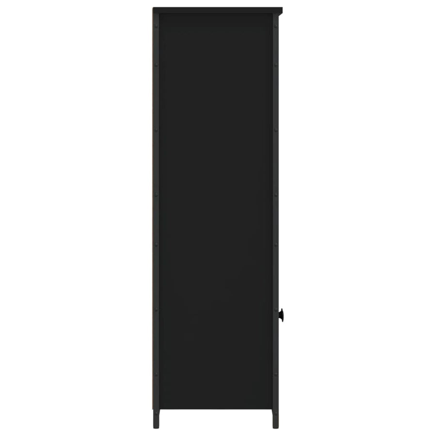 Hoge Kast 62X32X103,5 Cm Bewerkt Hout Zwart
