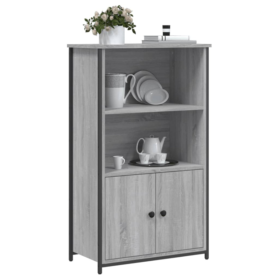 Hoge Kast 62X32X103,5 Cm Bewerkt Hout Grijs Sonoma Eikenkleurig