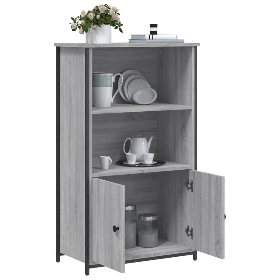Hoge Kast 62X32X103,5 Cm Bewerkt Hout Grijs Sonoma Eikenkleurig
