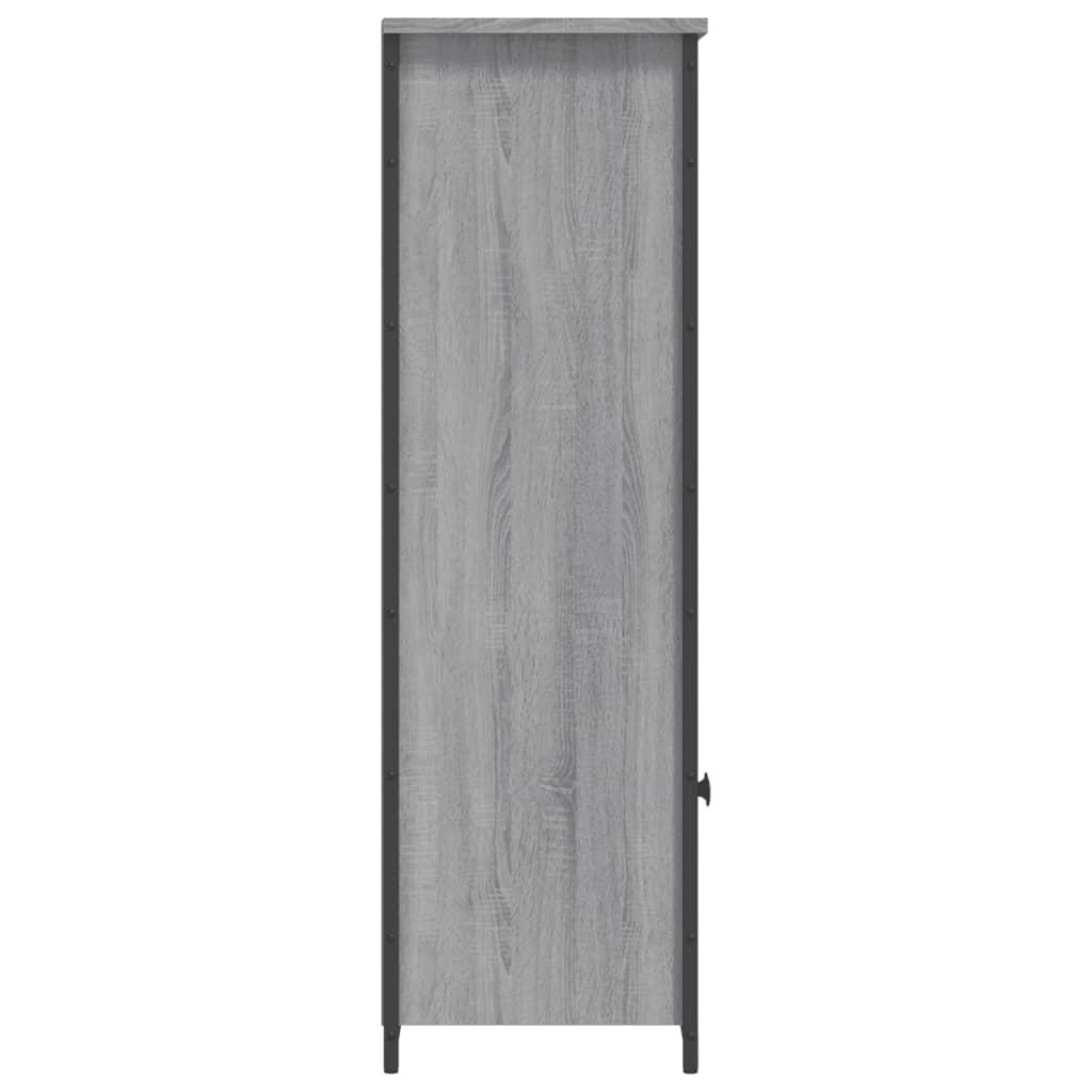 Hoge Kast 62X32X103,5 Cm Bewerkt Hout Grijs Sonoma Eikenkleurig