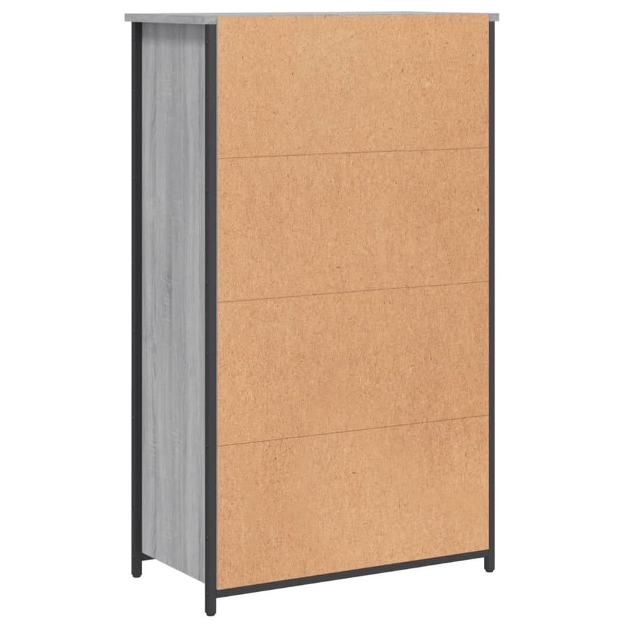 Hoge Kast 62X32X103,5 Cm Bewerkt Hout Grijs Sonoma Eikenkleurig