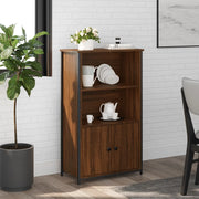 Hoge kast 62x32x103,5 cm bewerkt hout bruin