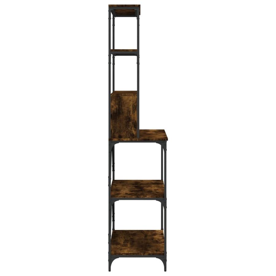 Bakkersrek 6-Laags 90X40X180 Cm Bewerkt Hout Kleur Gerookt eiken
