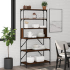 Baker's Rack 6-tier 90x40x180 cm treated wood brown oak finish