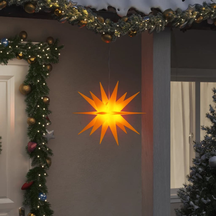 Kerstlamp met LED inklapbaar 43 cm geel